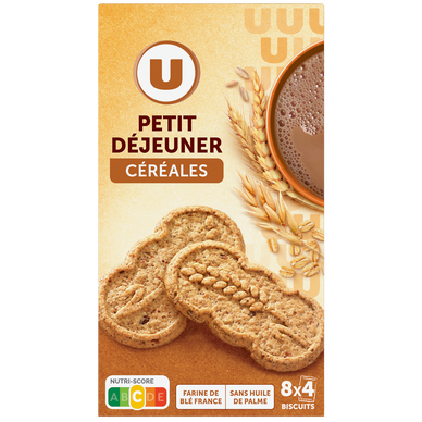 Biscuits petit dejeuner tout céréales paquet de 400g