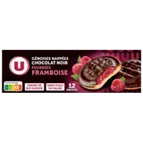Biscuits fourrés à la framboise nappés de chocolat  paquet de 150g