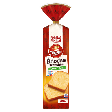 La brioche tranchée crème fraîche LA FOURNEE DOREE 700g Format Familial
