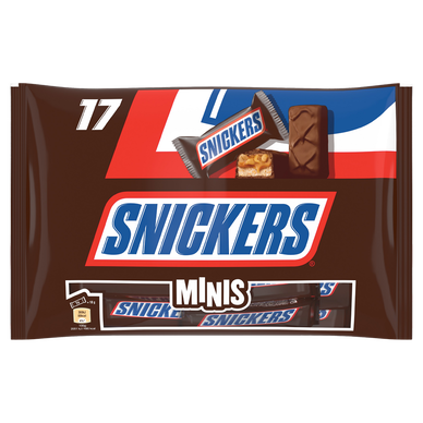 Barres chocolat Caramel cacahuètes Minis SNICKERS 333g