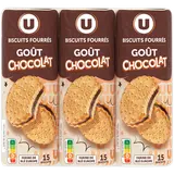 Gâteaux Goûters ronds fourrés goût chocolat x15, 3x300g, 900g
