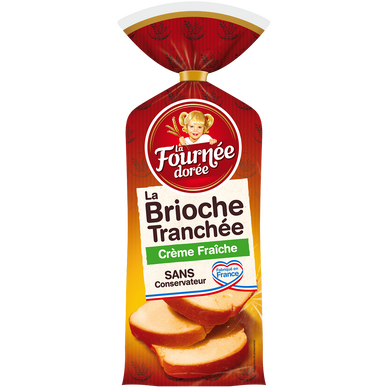 Brioche tranchée à la crème fraîche LA FOURNÉE DORÉE, 500g