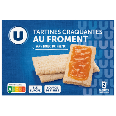 Tartines grillées craquantes au froment sans huile de palme - 250g