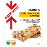 Barres de céréales chocolat banane PRIX MINI, x6 126g