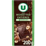 Chocolat noir et noisettes entières  Tablette de 200g