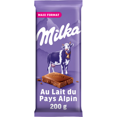 Chocolat au lait MILKA - Tablette de 200g