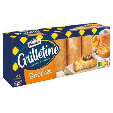 Tartines grillées briochées Grilletine PASQUIER - Paquet de  255g