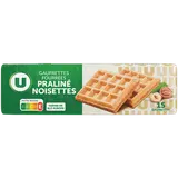 Gaufrettes fourrées noisettes et praliné  paquet de 110g