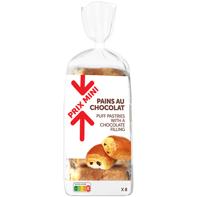 Pains au chocolat PRIX MINI x8 360g