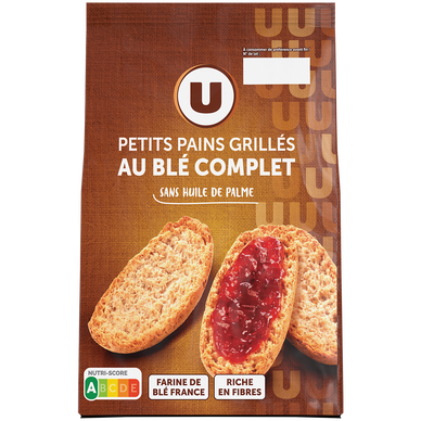 Petits pains grillés au blé complet - 225g