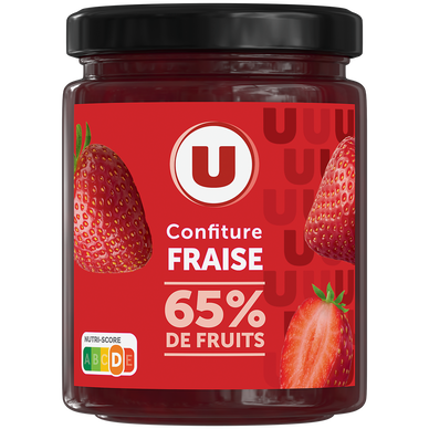 Confiture fraise 65% de fruits, 320g