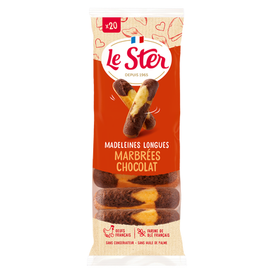 Madeleines longues marbrées au chocolat LE STER  x20 - 250g