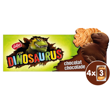 Biscuits dinosaurus chocolat noir LOTUS paquet x12 225g