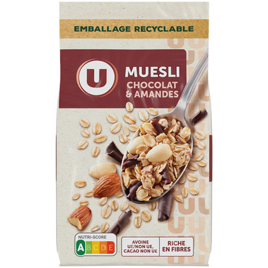 Céréales Muesli chocolat & amandes, 400g