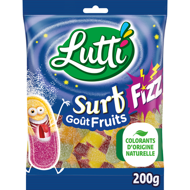 Bonbons Surfizz aux fruits LUTTI - Sachet de 200g