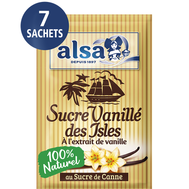 Sucre vanillé des Isles ALSA, 7 sachets soit 53g