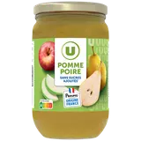 Purée de pomme poire sans sucre ajouté, bocal 680g