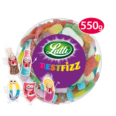 Bonbons Best Fizz piquants LUTTI - Boîte de 550g