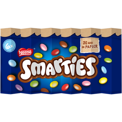 Bonbons de chocolat au lait SMARTIES - 6 tubes de 34g