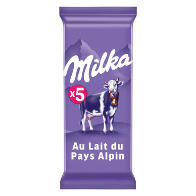 Chocolat au lait du pays alpin, MILKA, tablette 5x100g