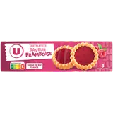 Tartelettes rondes saveur framboise, x8, 150g