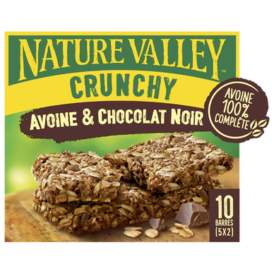 Barres céréales Crunchy avoine & chocolat NATURE VALLEY 5x42g
