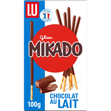Biscuits chocolat au lait MIKADO Lu, 100g