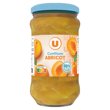 Confiture d'abricot allégée  pot de 335g