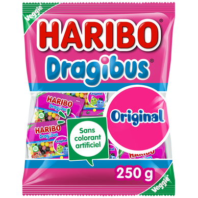 Bonbon dragéifié Dragibus HARIBO sachet multipack 250g