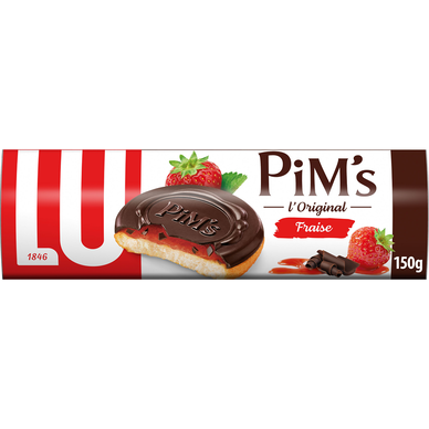 Biscuits moelleux à la fraise, Pim's, LU, 150g
