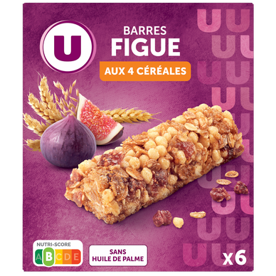 Barres de céréales figue  x6  -  126g
