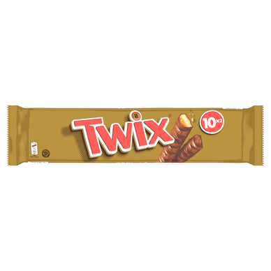 Barres chocolat Biscuit caramel TWIX x10