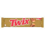 Barres chocolat Biscuit caramel TWIX x10 500g