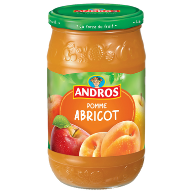 Dessert fruitier pomme/abricot ANDROS, bocal de 750g