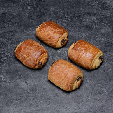 Pain au chocolat pur beurre,  4 pièces, 280g