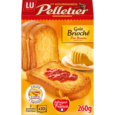 Biscottes les gourmands goût brioché, PELLETIER, 260g