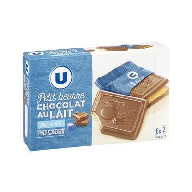 Biscuits petit beurre Chocolat lait fourré boîte de 268g