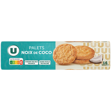 Palets dorés noix de coco  125g