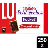Biscuits petit beurre chocolat noir pocket Petit Ecolier LU, paquet de250g