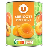 Oreillons d'abricots au sirop léger U, boîte 4/4 470g