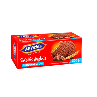 Biscuits nappés de chocolat lait Original MC VITIES, 300g