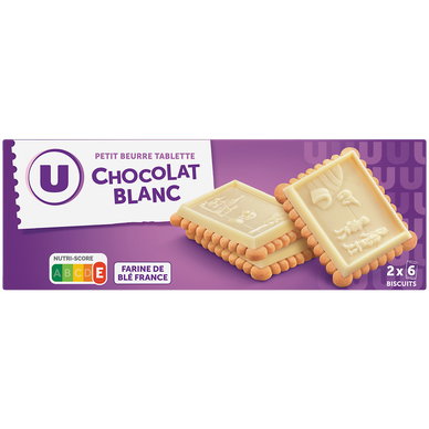 Petit beurre chocolat blanc, tablette 150g