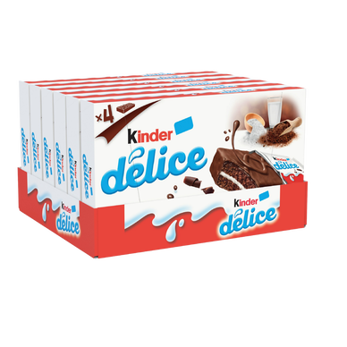Gâteau enrobés cacao KINDER DELICE, x4, 156g
