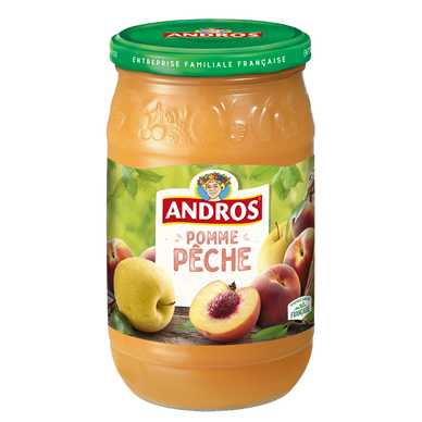 Dessert fruitier pomme pêche ANDROS, 730g