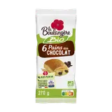 Pain au chocolat bio LA BOULANGERE, 6x270g