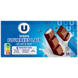 Barres chocolats fourrées lait  16 unités  -  200g
