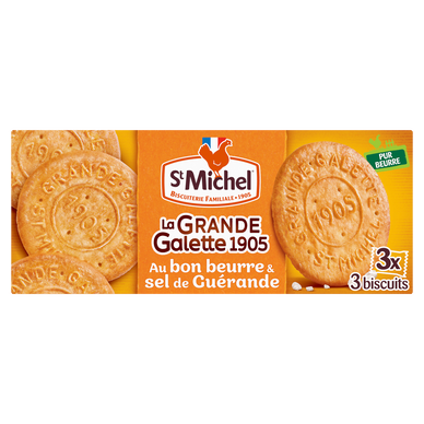 La Grande Galette 1905 au beurre - ST MICHEL - 3x3 biscuits - 150g