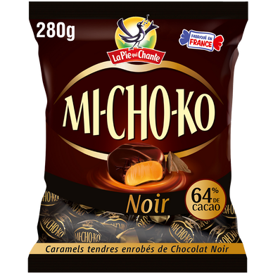 Bonbons Michoko Chocolat noir et caramel LA PIE QUI CHANTE - Sachet de280g
