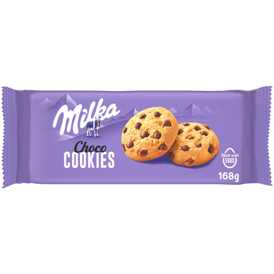 Cookies aux pépites de chocolat au lait MILKA, paquet de 168g