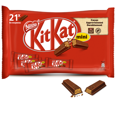 Barres de chocolat au lait mini KITKAT - Sachet de 350g